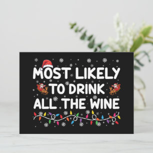 Hoogstwaarschijnlijk Drinkt Het Alle Wijn Familie Kaart