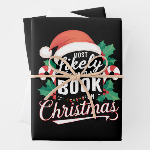 Hoogstwaarschijnlijk een boek lezen over Kerstmis Inpakpapier Vel