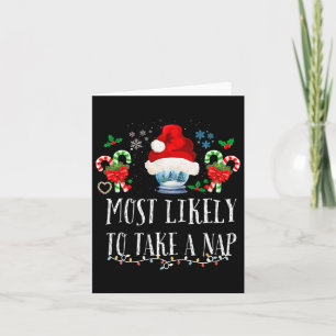 Hoogstwaarschijnlijk een dutje doen Familie Kerst  Kaart