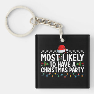Hoogstwaarschijnlijk een kerstfeestfamilie sleutelhanger