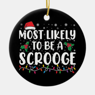 Hoogstwaarschijnlijk een vrek, leuke gezinskerst keramisch ornament