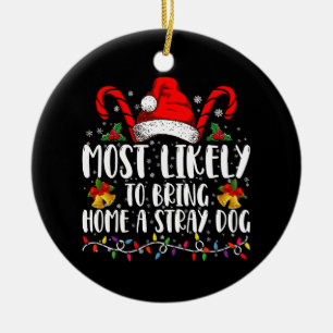 Hoogstwaarschijnlijk een zwerfhond thuisbrengen me keramisch ornament