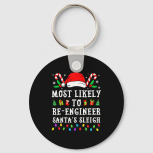 Hoogstwaarschijnlijk gaat Santa's slee Kerstmis op Sleutelhanger
