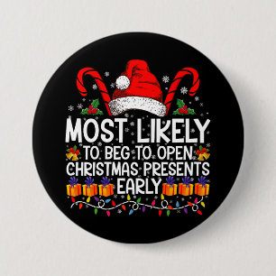 Hoogstwaarschijnlijk gaat smeken om Kerstcadeaus t Ronde Button 7,6 Cm