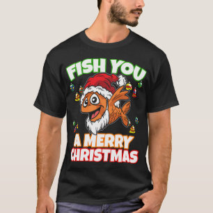 Hoogstwaarschijnlijk gaat vissen met Kerstman Visl T-shirt