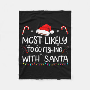 Hoogstwaarschijnlijk gaat vissen met Sinterklaas F Fleece Deken