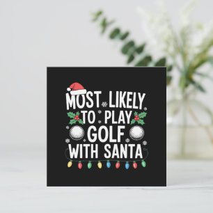 Hoogstwaarschijnlijk golf spelen met Kerstman fami Kaart