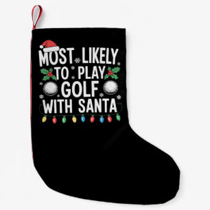 Hoogstwaarschijnlijk golf spelen met Kerstman fami Kleine Kerstsok