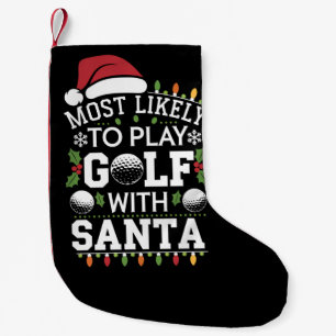 Hoogstwaarschijnlijk golf spelen met Kerstman Fami Kleine Kerstsok