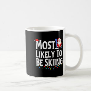 Hoogstwaarschijnlijk grappig skiën met kerst koffiemok