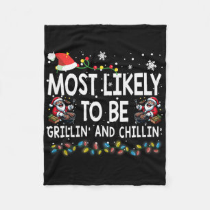 Hoogstwaarschijnlijk Grillin en Chillin Christmas Fleece Deken