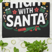 Hoogstwaarschijnlijk high worden met kerstmis theedoek (Gevouwen)