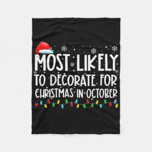 Hoogstwaarschijnlijk in oktober met Kerstmis versi Fleece Deken