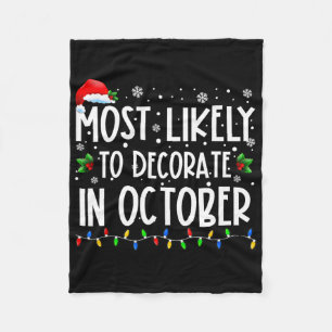 Hoogstwaarschijnlijk in oktober versierd Leuk fami Fleece Deken