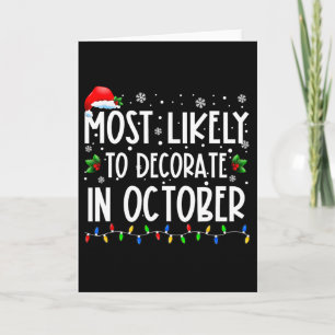 Hoogstwaarschijnlijk in oktober versieren Leuk fam Kaart