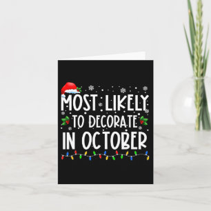 Hoogstwaarschijnlijk in oktober versieren Leuk fam Kaart