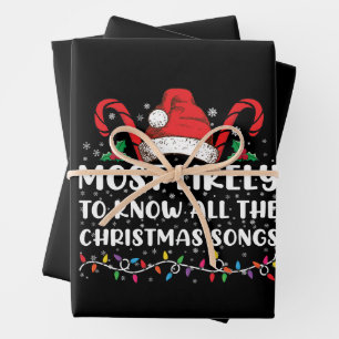 Hoogstwaarschijnlijk kent hij alle kerstliedjes inpakpapier vel