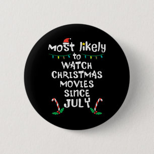 Hoogstwaarschijnlijk kerstfilms bekijken juli kers ronde button 5,7 cm