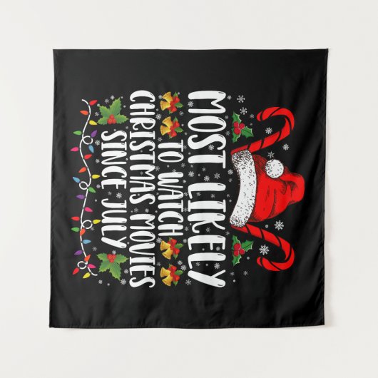 Hoogstwaarschijnlijk kerstfilms kijken sinds juli  wandkleed (Voorkant (horizontaal))