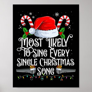 Hoogstwaarschijnlijk kerstliedjes zingen poster