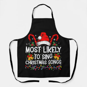 Hoogstwaarschijnlijk kerstliedjes zingt schort