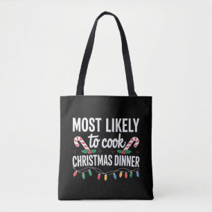 Hoogstwaarschijnlijk Kerstmaal Koken Grappige Fami Draagtas