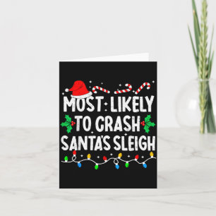 Hoogstwaarschijnlijk Kerstman Sleigh Familie Match Kaart