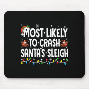 Hoogstwaarschijnlijk Kerstman Sleigh Familie Match Muismat