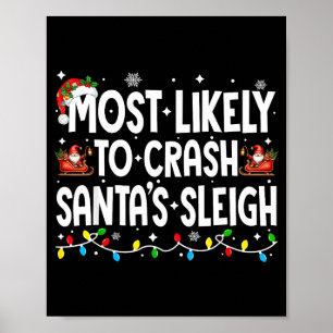 Hoogstwaarschijnlijk Kerstman Sleigh Familie Match Poster