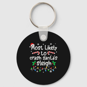 Hoogstwaarschijnlijk Kerstman Sleigh Kerst Wedstri Sleutelhanger