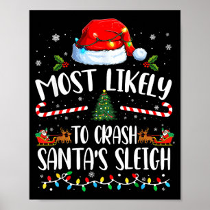 Hoogstwaarschijnlijk Kerstmans slee crashen Famili Poster