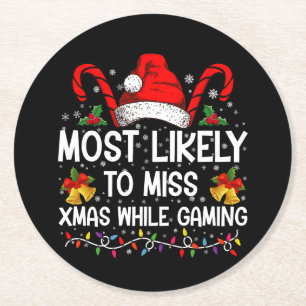 Hoogstwaarschijnlijk Kerstmis te Missen Tijdens Ga Ronde Kartonnen Onderzetter