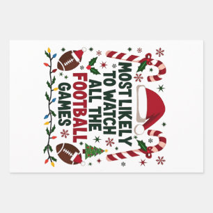 Hoogstwaarschijnlijk kijken naar alle Football Gam Inpakpapier Vel