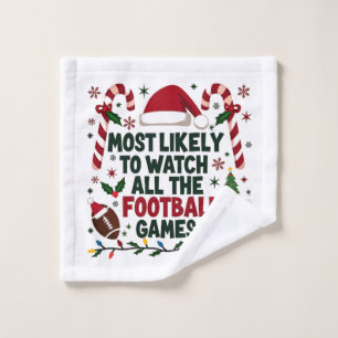 Hoogstwaarschijnlijk kijken naar alle Football Gam Washandje