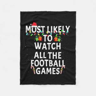 Hoogstwaarschijnlijk kijken naar Football Christma Fleece Deken