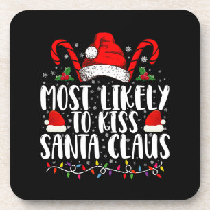 Hoogstwaarschijnlijk kust Santa Claus Kerstmis Fam Bier Onderzetter