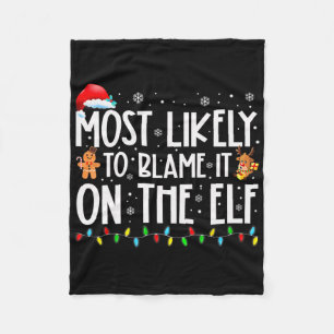 Hoogstwaarschijnlijk maakt hij het de Elf Santa Fa Fleece Deken