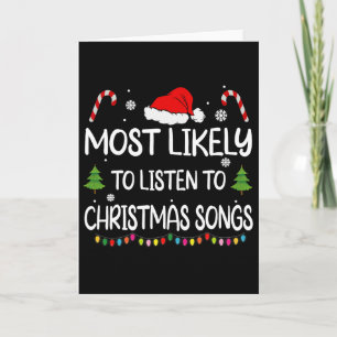 Hoogstwaarschijnlijk naar kerstliedjes te luistere kaart