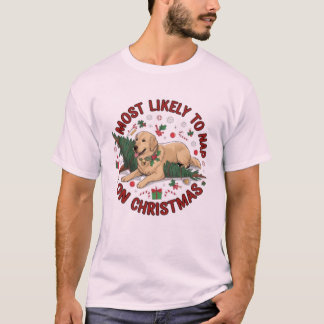 Hoogstwaarschijnlijk Nap Christmas Dog Holiday, Pu T-shirt