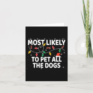 Hoogstwaarschijnlijk om alle honden Xmas Matching Kaart