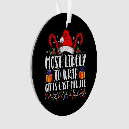Hoogstwaarschijnlijk om cadeaus te verpakken Last  Ornament (voorkant)