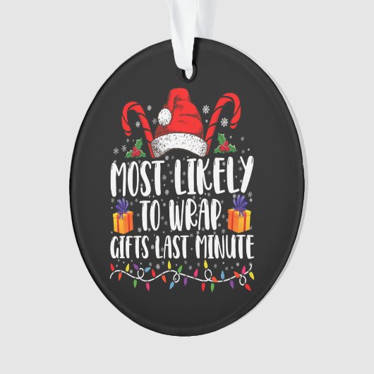 Hoogstwaarschijnlijk om cadeaus te verpakken Last  Ornament (voorkant)