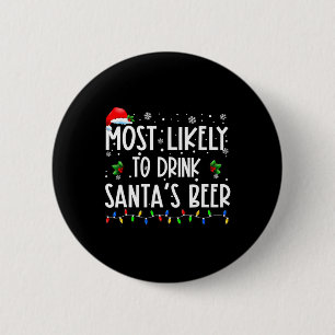 Hoogstwaarschijnlijk om de bier van de kerstman te ronde button 5,7 cm