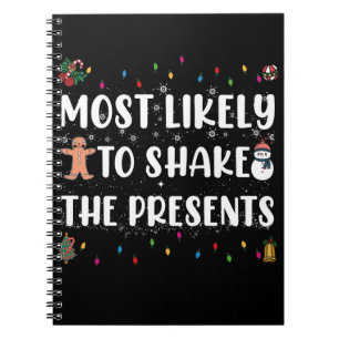 Hoogstwaarschijnlijk om de cadeaus Funny Kerstmis Notitieboek