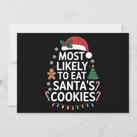 Hoogstwaarschijnlijk om de kerstkoekjes van de ker feestdagenkaart (Voorkant)