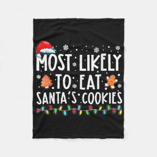 Hoogstwaarschijnlijk om de kerstkoekjes van de ker fleece deken