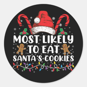Hoogstwaarschijnlijk om de kerstmannenkoekjes te e ronde sticker