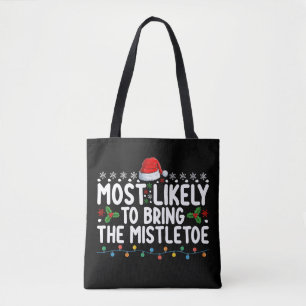 Hoogstwaarschijnlijk om de mistletoe kerstfamilie  draagtas