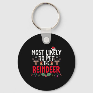 Hoogstwaarschijnlijk om de rendier kerst grappig X Sleutelhanger