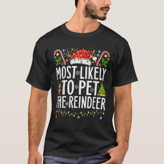 Hoogstwaarschijnlijk om de rendier Xmas familie Ch T-shirt